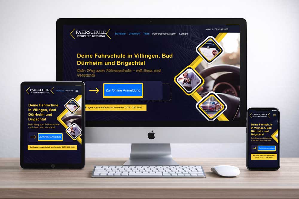 Website Fahrschule Blessing